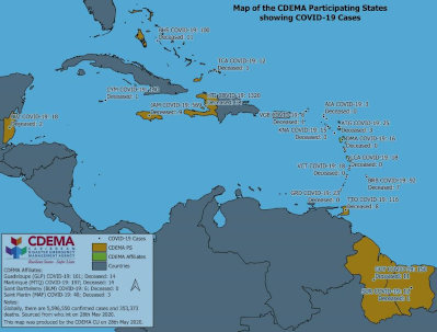 CDEMA Situation Report #12 - COVID-19 Outbreak in CDEMA Participating States - as of 8:00pm on May 28th, 2020