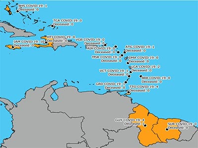 CDEMA Situation Report #1 - COVID-19 Outbreak in CDEMA Participating States - as of 8:00pm on March 16th, 2020