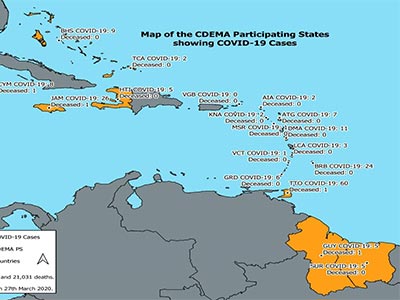 CDEMA Situation Report #3 - COVID-19 Outbreak in CDEMA Participating States - as of 8:00pm on March 26th, 2020