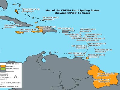 CDEMA Situation Report #4 - COVID-19 Outbreak in CDEMA Participating States - as of 8:00pm on April 2nd, 2020