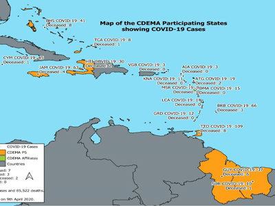 CDEMA Situation Report #5 - COVID-19 Outbreak in CDEMA Participating States - as of 8:00pm on April 9th, 2020