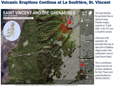 CDEMA Situation Report #14 - Volcanic Eruptions Continue at La Soufrière, St. Vincent