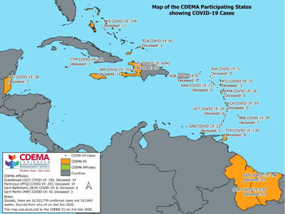 CDEMA Situation Report #17 - COVID-19 Outbreak in CDEMA Participating States - as of 8:00pm on July 2nd, 2020