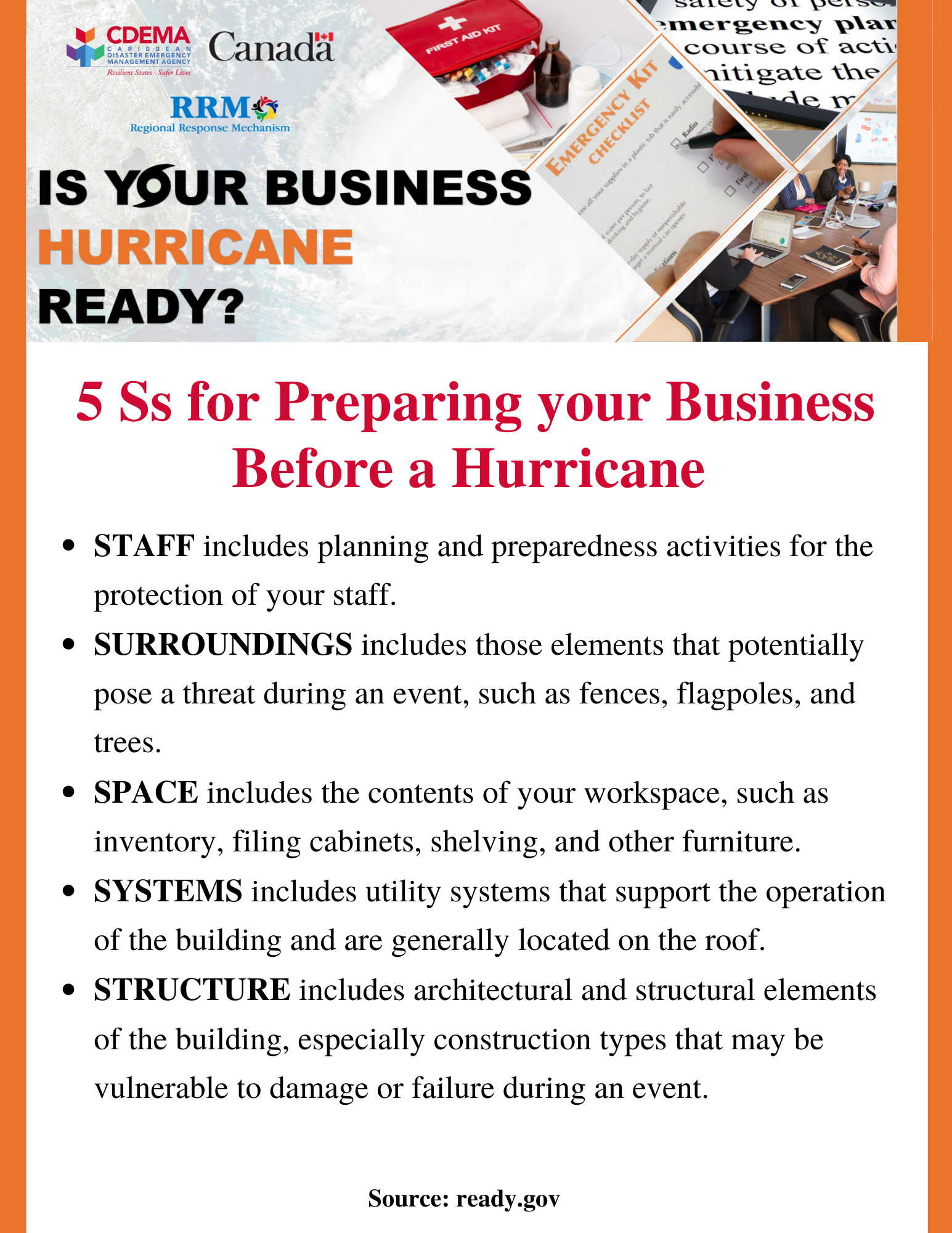 Hurricane Preparedness Tips for Businesses CDEMA