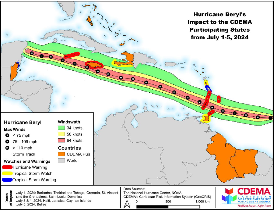 SITUATION REPORT #5: Hurricane Beryl