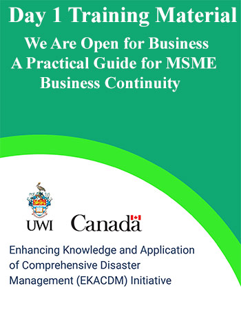 We Are Open for Business A Practical Guide for MSME Business Continuity Day 1 Training Material 